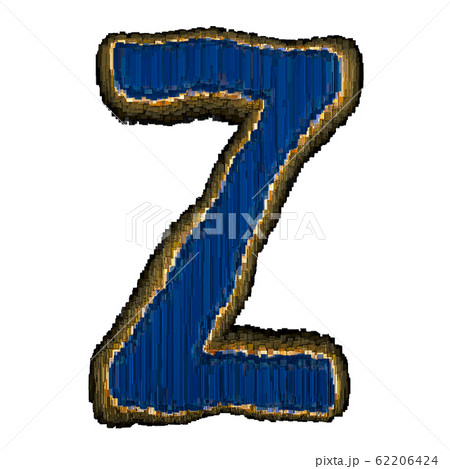 Industrial metal alphabet letter Z 3D 62206424
