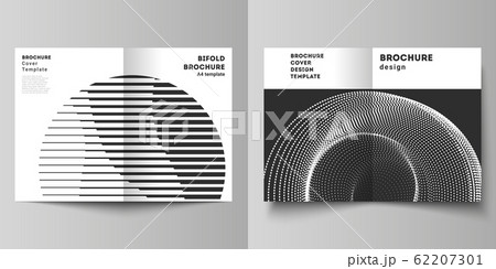Vector layout of two A4 format modern cover mockup design templates for bifold brochure, flyer, booklet, report. Geometric background, futuristic science and technology concept for minimalistic design Vector layout of two A4 format modern cover mockup design templates for bifold brochure, flyer, booklet, report. Geometric background, futuristic science and technology concept for minimalistic design 62207301