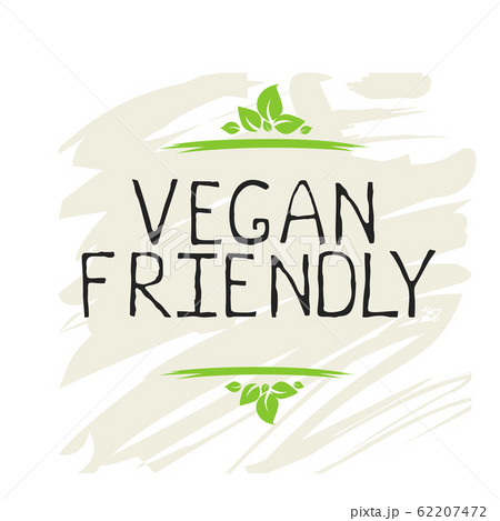 Vegan friendly label and high quality product badges. Bio Home made food Organic product Pure healthy Eco food organic, bio and natural product icon. Emblems for cafe, packaging etc. Vector 62207472