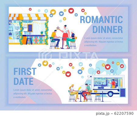 Romantic Dinner in Cafe and First Day at Foodtruck 62207590