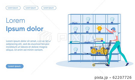 Buying Ideas Flat Landing Page Vector Template 62207726