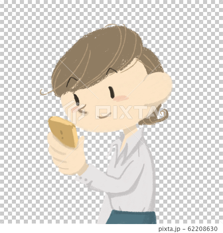 スマホを見る女性 スマホを見る女性 62208630