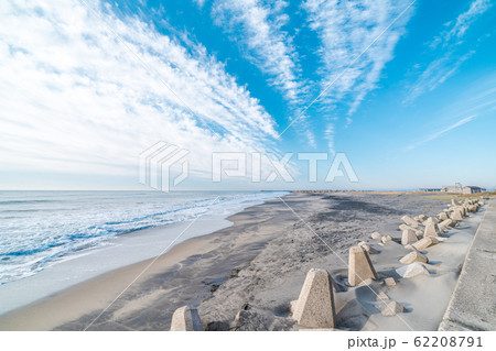 千葉県　九十九里浜　刑部岬の海岸 62208791