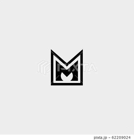 Letter M AM MA MM Monogram Logo Design Minimal - Stock