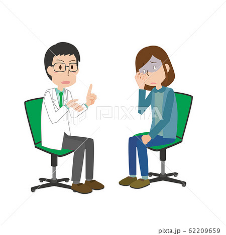 男性医師 説明 問診 診断 主婦 女性 ショック 男性医師 説明 問診 診断 主婦 女性 ショック 62209659