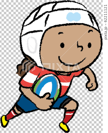 Girl running with rugby ball black Girl running with rugby ball black 62211121