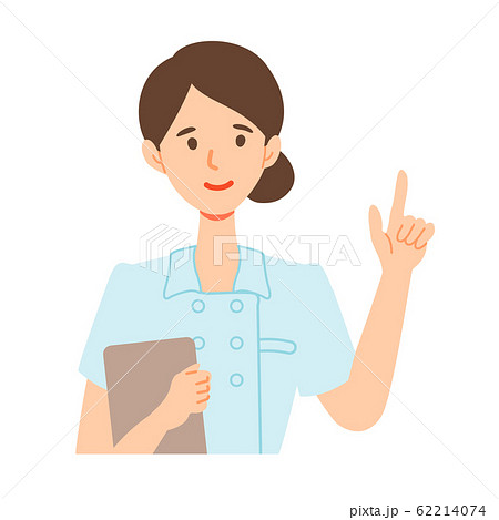指差し案内する看護師ナースのイラスト 62214074