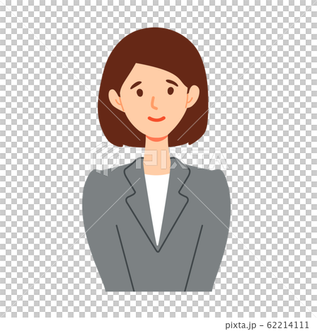 Business suit female upper body illustration Business suit female upper body illustration 62214111