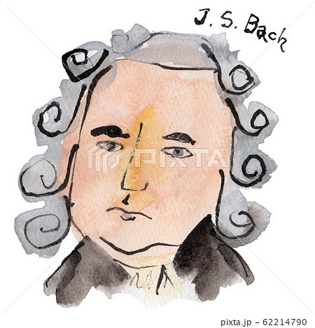 バッハ J S Bach 水彩のイラスト素材 62214790 Pixta