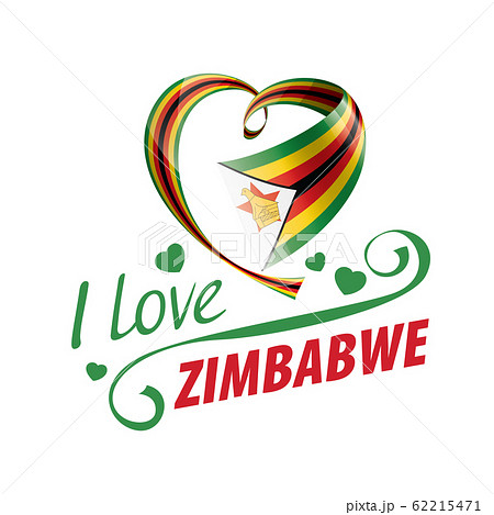 National flag of the Zimbabwe in the shape of a heart and the inscription I love Zimbabwe. Vector illustration National flag of the Zimbabwe in the shape of a heart and the inscription I love Zimbabwe. Vector illustration 62215471