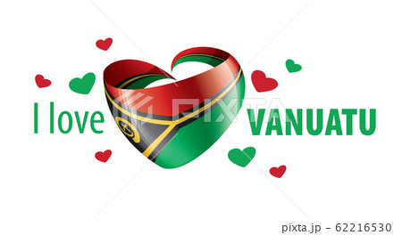 National flag of the Vanuatu in the shape of a heart and the inscription I love Vanuatu. Vector illustration National flag of the Vanuatu in the shape of a heart and the inscription I love Vanuatu. Vector illustration 62216530
