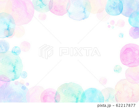 水彩　テクスチャー　虹色　シャボン玉 62217877