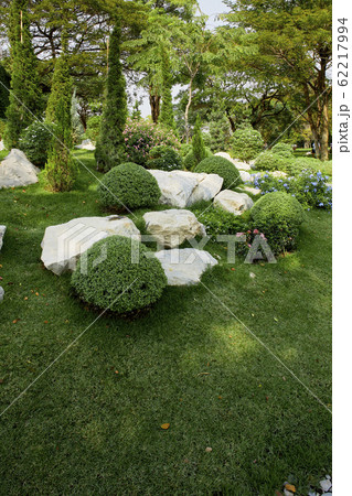 Asian green lawn backyard garden decorations 62217994