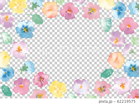 Hand Painted Watercolor Illustration Viola Frame Stock Illustration