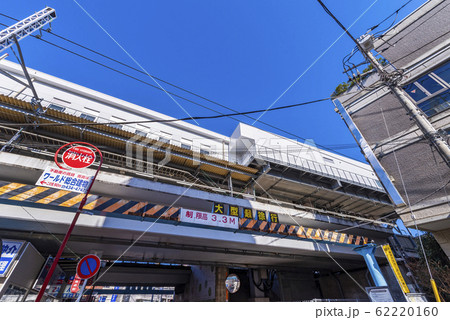 菊名駅西口 横浜線の高架ホームとガード 62220160