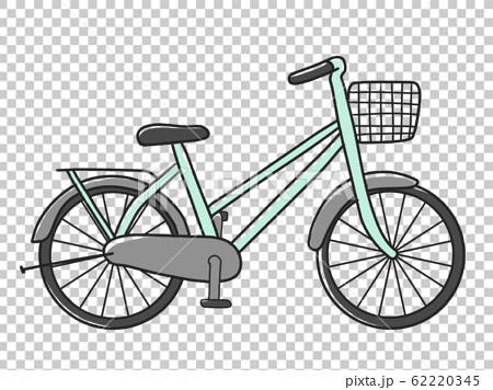 シンプルな自転車のイラスト素材