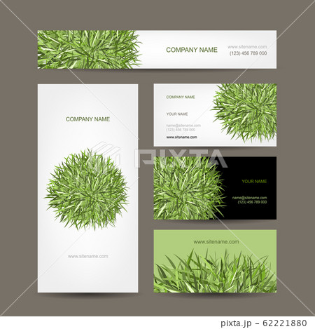 Business cards collection, green meadow design Business cards collection, green meadow design 62221880