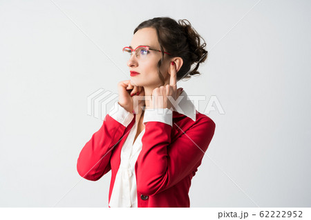 Businesswoman hear no evil Businesswoman hear no evil 62222952