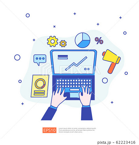 marketing concept with document data report. 62223416