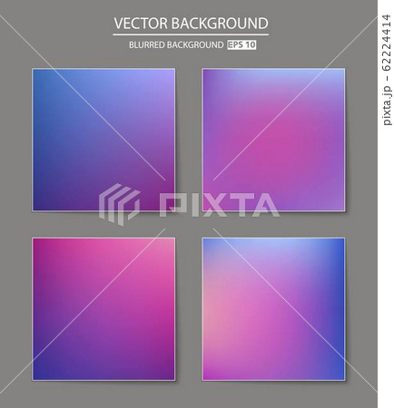 Abstract Creative concept vector multicolored blurred background set. For Web and Mobile 62224414