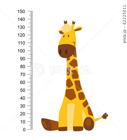 Sitting Cheerful Funny Giraffe With Long Neck Stock Illustration