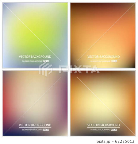 Abstract Creative concept vector multicolored blurred background set. For Web and Mobile 62225012