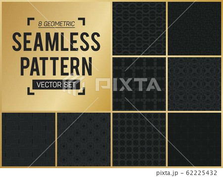 Abstract concept vector monochrome geometric pattern. Dark blue, gold minimal background. Creative 62225432