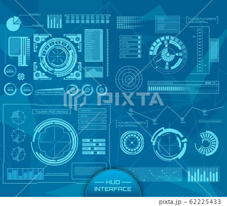 Abstract future, concept vector futuristic blue virtual graphic touch user interface HUD. For web 62225433