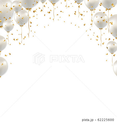 Birthday Border And White Balloons White 62225600