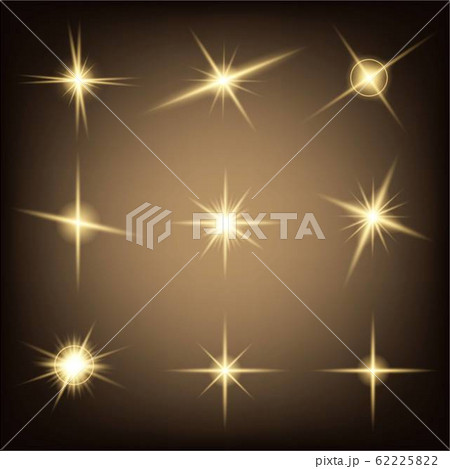 Creative concept Vector set of glow light effect stars bursts with sparkles isolated on black 62225822