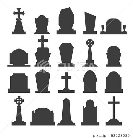 Dark gravestone icons Dark gravestone icons 62228089