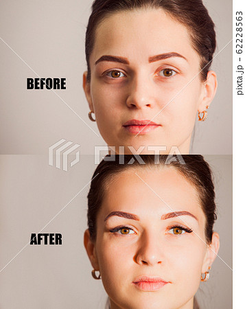 Close up female eyes with fake eyelashes Close up female eyes with fake eyelashes 62228563