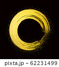 brush strokes of gold round frame on black 62231499