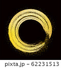 brush strokes of gold round frame on black 62231513