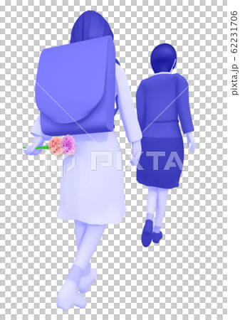 康乃馨，女孩，母親節，書包，母親 62231706
