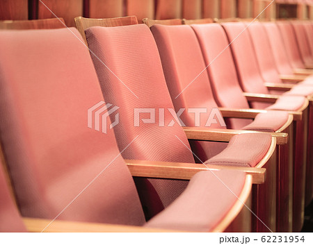 Selective focus of Empty rows of armchairs in hall.  62231954