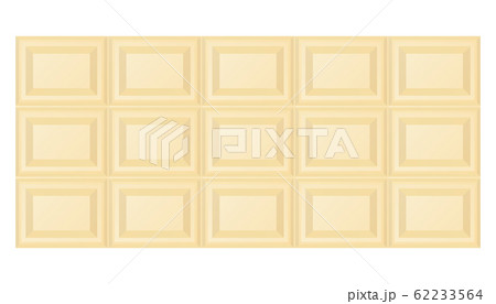 ホワイトチョコレートの板のイラスト素材