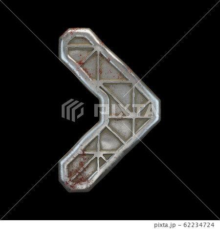 Industrial metal symbol right angle bracket on black background 3d 62234724