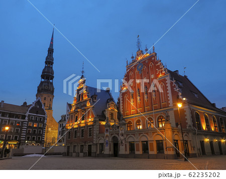 ラトビア・リガ ブラックヘッド会館・市庁舎広場・聖ペトロ教会 / Riga, Latvia ラトビア・リガ ブラックヘッド会館・市庁舎広場・聖ペトロ教会 / Riga, Latvia 62235202