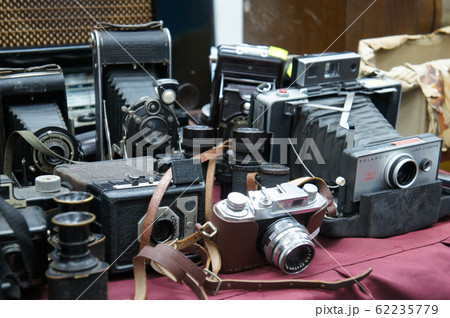 KUALA LUMPUR, MALAYSIA -DECEMBER 9, 2018: Antique camera displayed by collectors for public viewing. 62235779