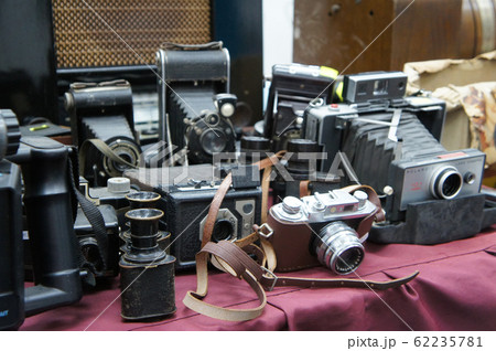 KUALA LUMPUR, MALAYSIA -DECEMBER 9, 2018: Antique camera displayed by collectors for public viewing. 62235781