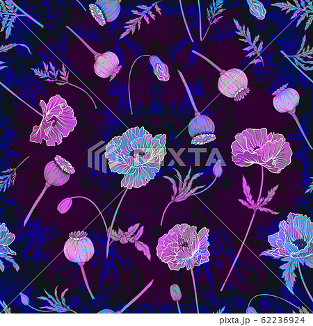 Seamless pattern, background with miraculous, hallucinogenic plants 62236924