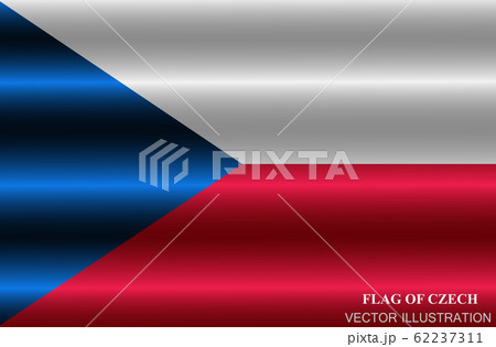 Bright background with flag of Czech Republic . Happy Czech day background. Button with flag. 62237311