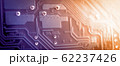 Modern printed circuit board, electronic circuit 62237426