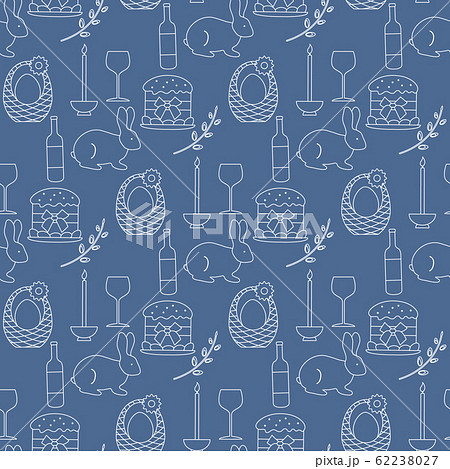 Vector seamless pattern Easter symbols Festive 62238027