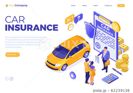 Car Insurance Isometric Concept 62239136