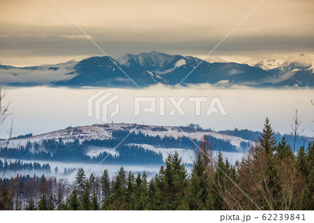 Winter landscape. Mountains in the winter. Winter landscape. Mountains in the winter. 62239841