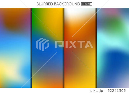 Abstract Creative concept vector multicolored blurred background set. For Web and Mobile 62241506