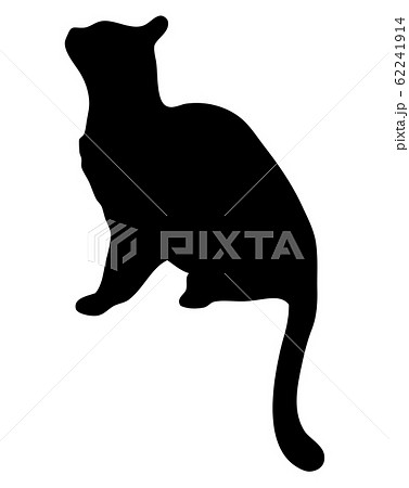 シルエット 動物 猫 見上げるのイラスト素材 シルエット 動物 猫 見上げるのイラスト素材