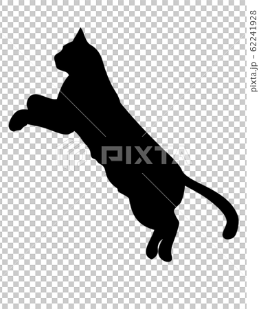 シルエット 動物 猫 飛び上がる02 シルエット 動物 猫 飛び上がる02 62241928